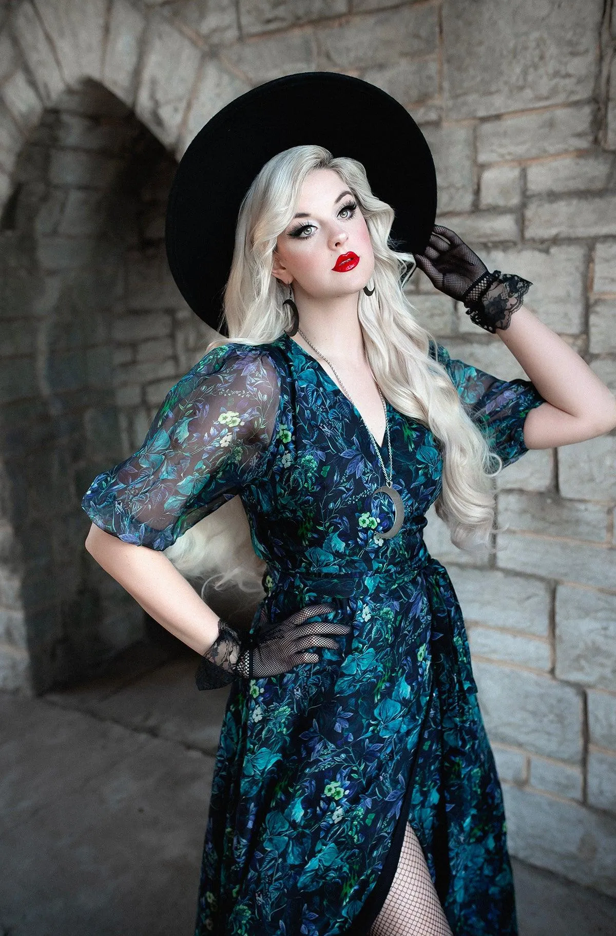 Winona Maxi Dress - Green Botanical