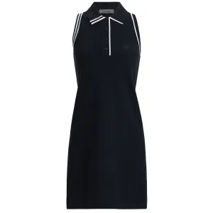 Womens Cotton Pique SL Polo Dress Onyx - AW24
