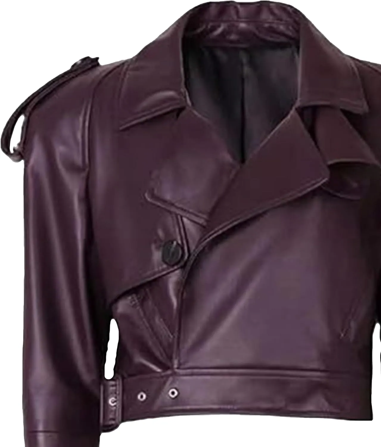 Women's Real Leather Black Top Short Outdoor Fashion Biker Motorcycle Jacket Women