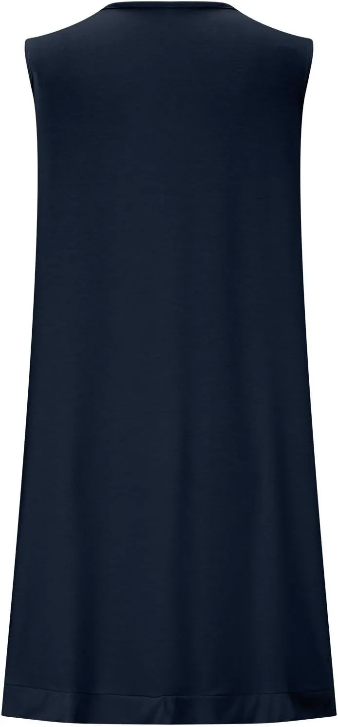 Womens Sexy V Neck Ruffle Sleeveless Mini Dress Casual Backless Lace Up Summer Loose Fit Solid Color Dresses