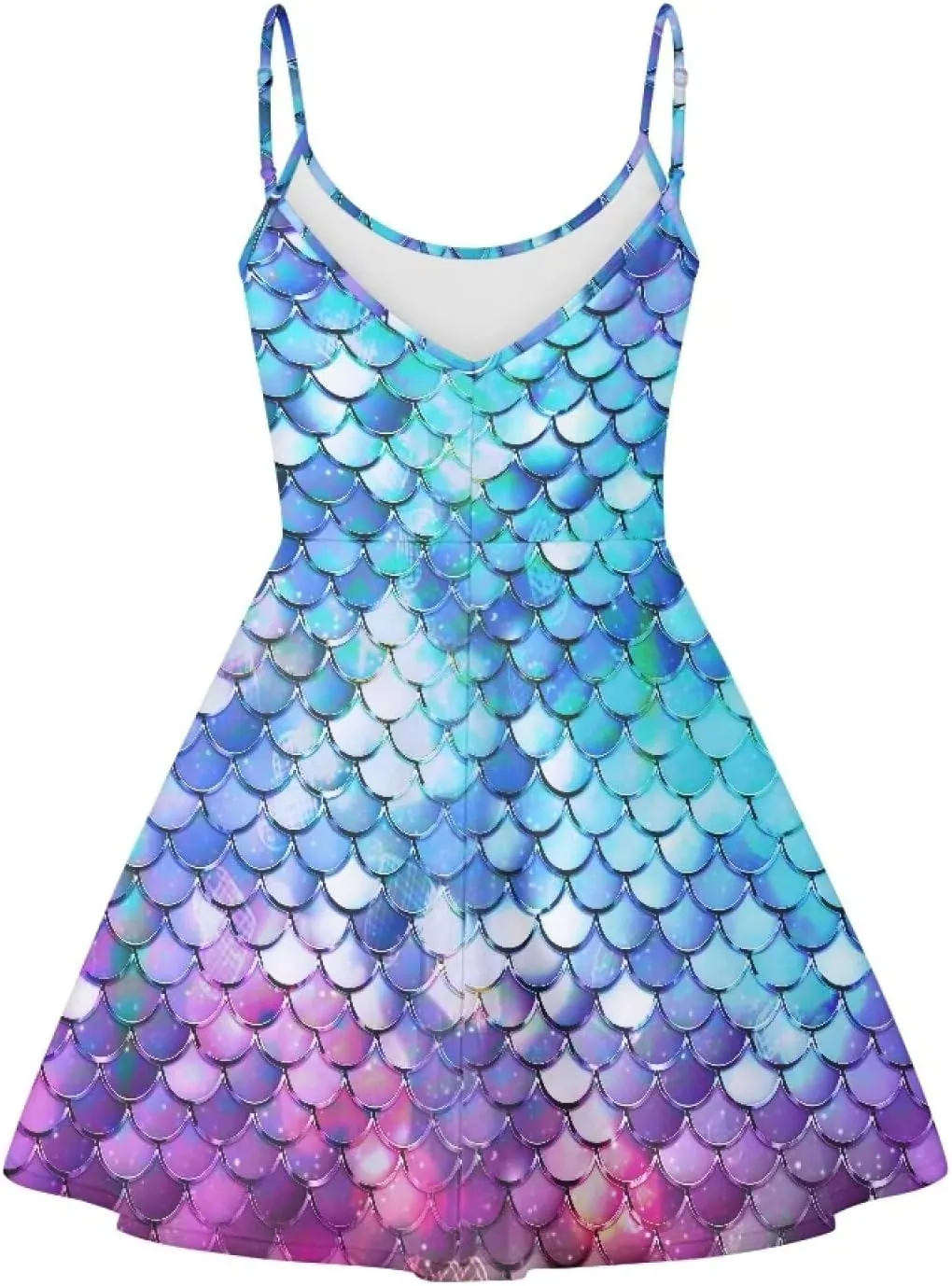 Womens Summer Casual Swing Tank Dresses, Beachwear Sleeveless Dresses for Girls