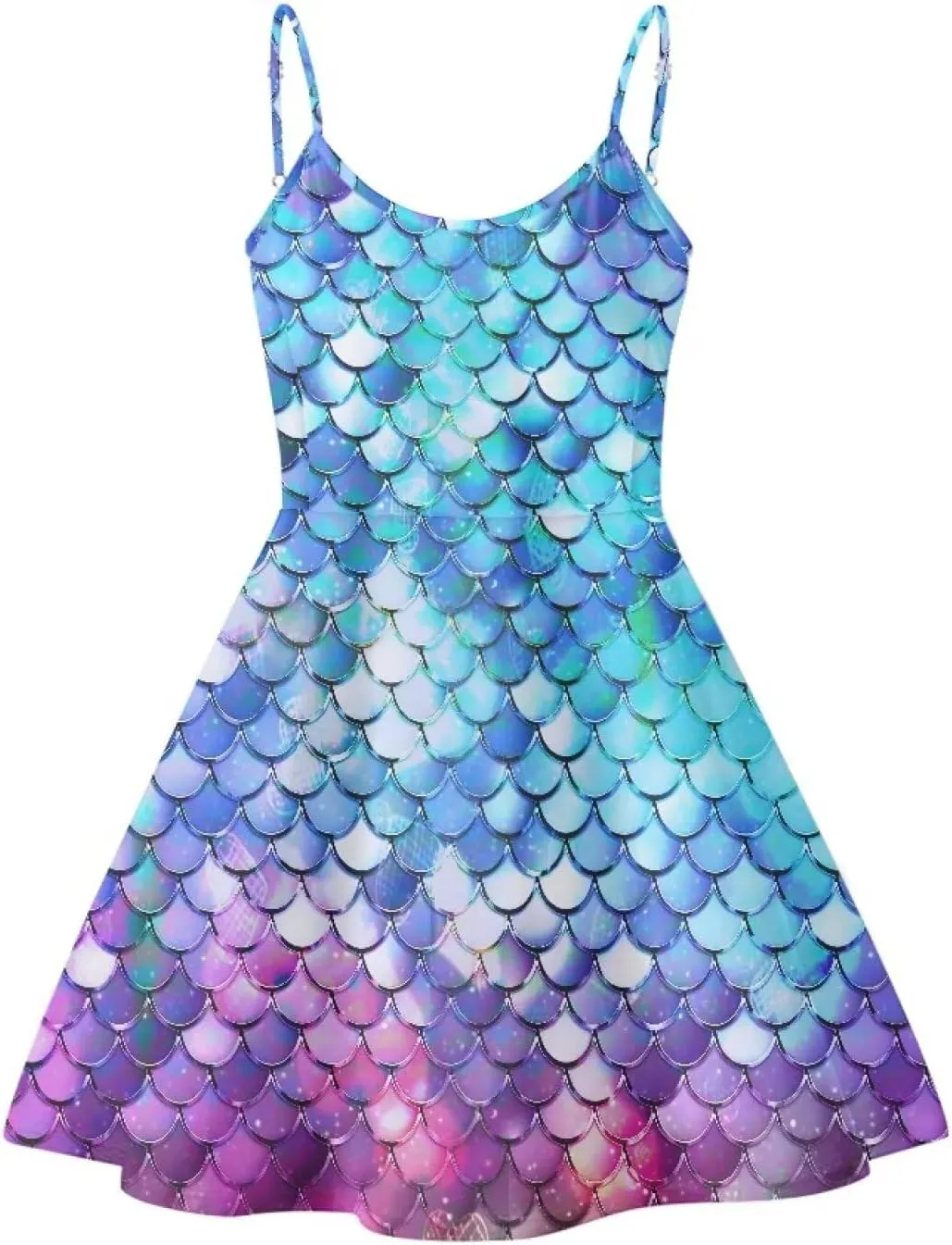 Womens Summer Casual Swing Tank Dresses, Beachwear Sleeveless Dresses for Girls