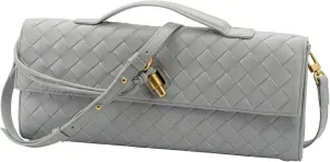 Woven Bag Clutch Purse for Women Ladies Party Handbag Wedding Cocktail Prom Crossbody Shoulder Bag